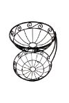 Picture of Scroll Arched 2-Tier Server - Black