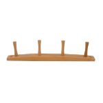 Picture of 4-Peg Wall Mount Wood Rack - Bamboo