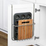 Picture of Ashley Over the Cabinet Cutting Board & Bakeware Holder - Bronze