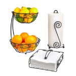 Picture of 3-Piece Scroll Kitchen Countertop Set - Black