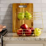 Picture of Euro® 2-Tier Oval Fruit Basket - Gold